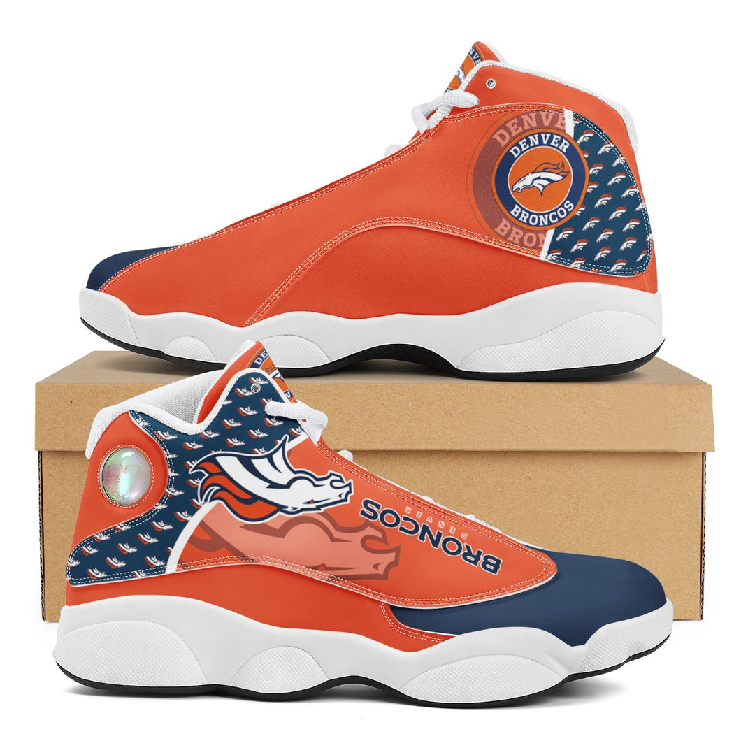 NFL Denver Broncos Sport High Top Basketball Sneakers Shoes For Men Women