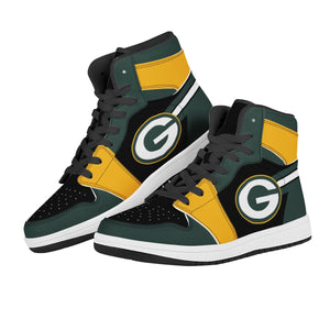 NFL Green Bay Packers Air Force 1 High Top Fashion Sneakers Skateboard Shoes