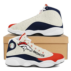 NFL Denver Broncos Sport High Top Basketball Sneakers Shoes For Men Women