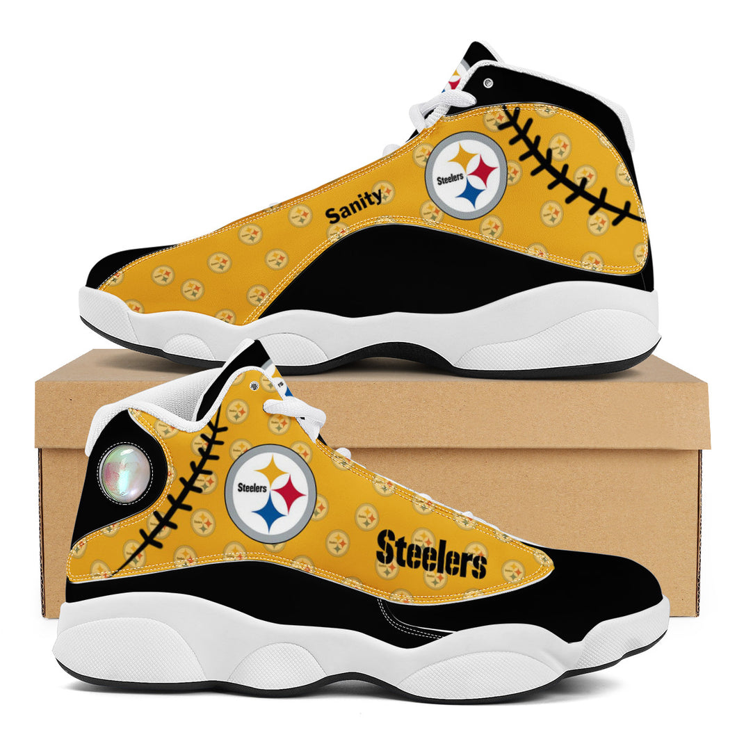 NFL Pittsburgh Steelers Sport High Top Basketball Sneakers Shoes For Men Women