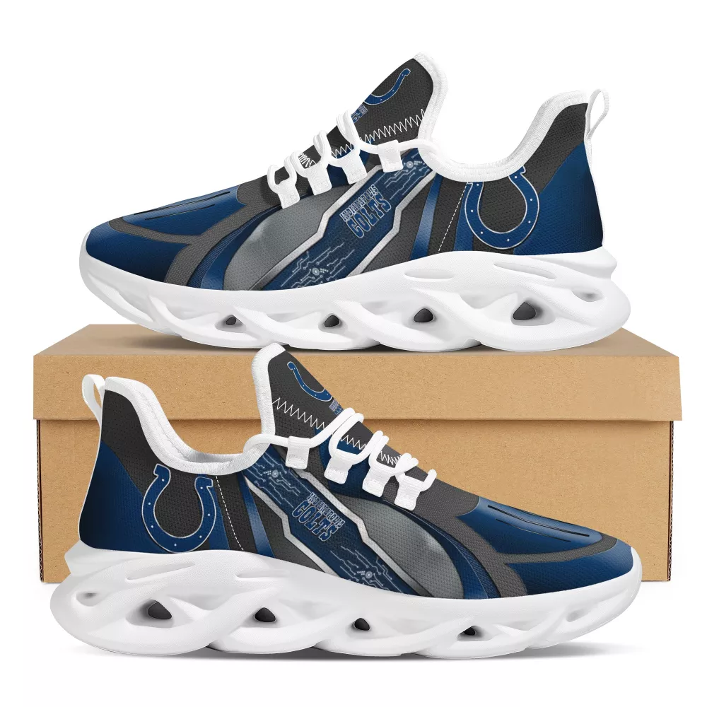 NFL Indianapolis Colts Casual Jogging Running Flex Control Shoes For Men Women