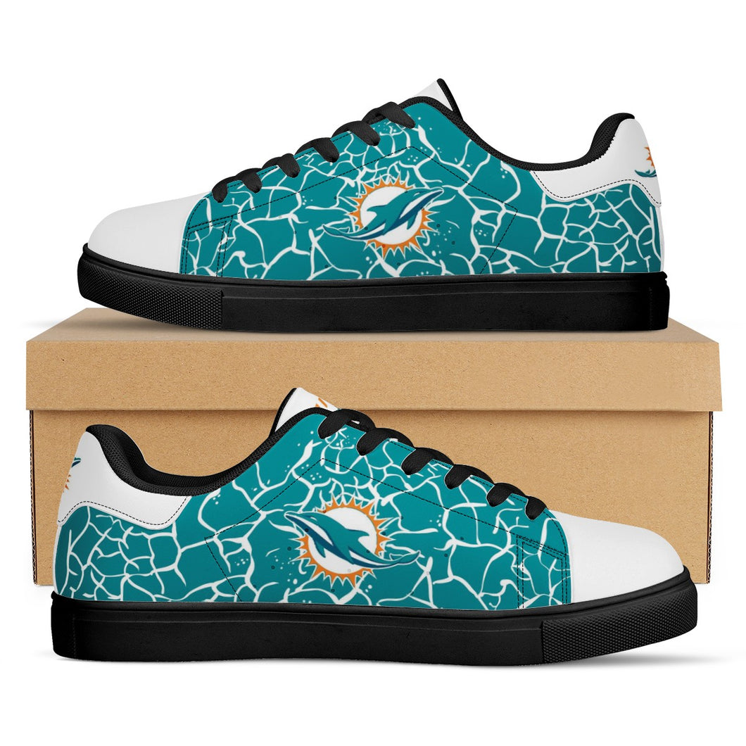 NFL Miami Dolphins Stan Smith Low Top Fashion Skateboard Shoes