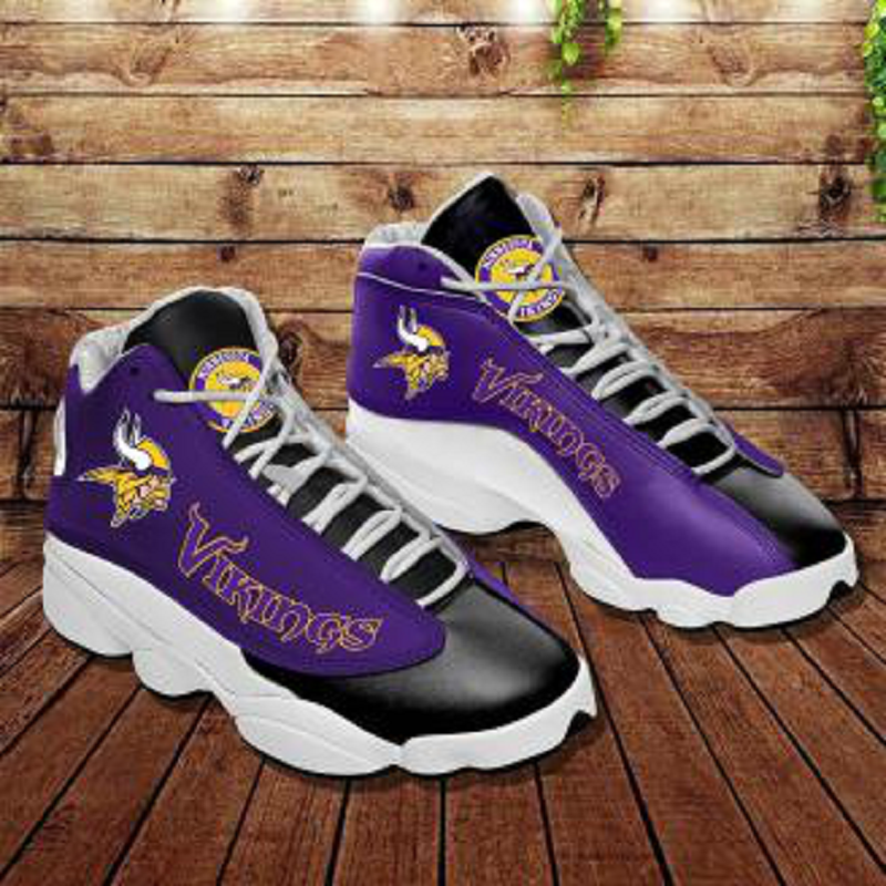 NFL Minnesota Vikings Sport High Top Basketball Sneakers Shoes For Men Women