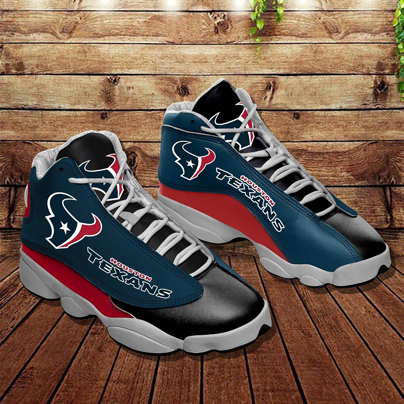 NFL Houston Texans Sport High Top Basketball Sneakers Shoes For Men Women