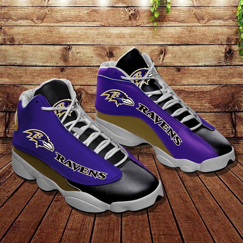 NFL Baltimore Ravens Sport High Top Basketball Sneakers Shoes For Men Women