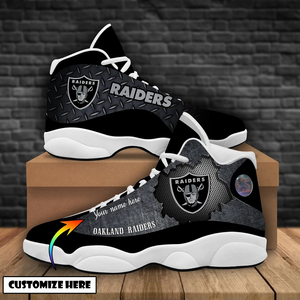 NFL Las Vegas Raiders Sport High Top Basketball Sneakers Shoes For Men Women