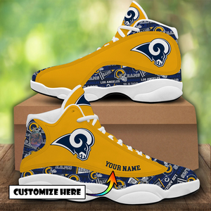 NFL Los Angeles Rams Sport High Top Basketball Sneakers Shoes For Men Women
