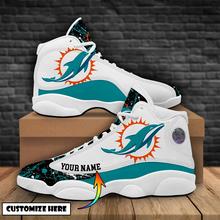 Load image into Gallery viewer, NFL Miami Dolphins Sport High Top Basketball Sneakers Shoes For Men Women
