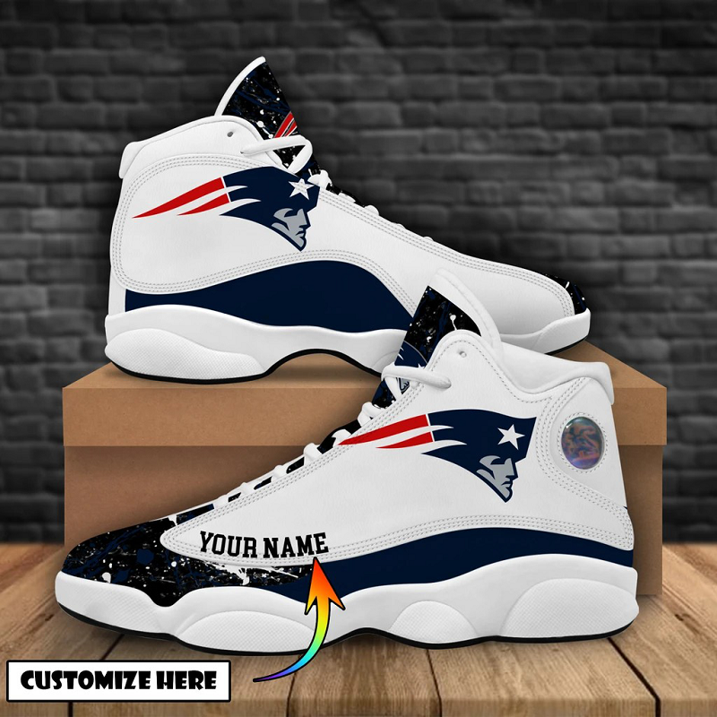 NFL New England Patriots Sport High Top Basketball Sneakers Shoes For Men Women