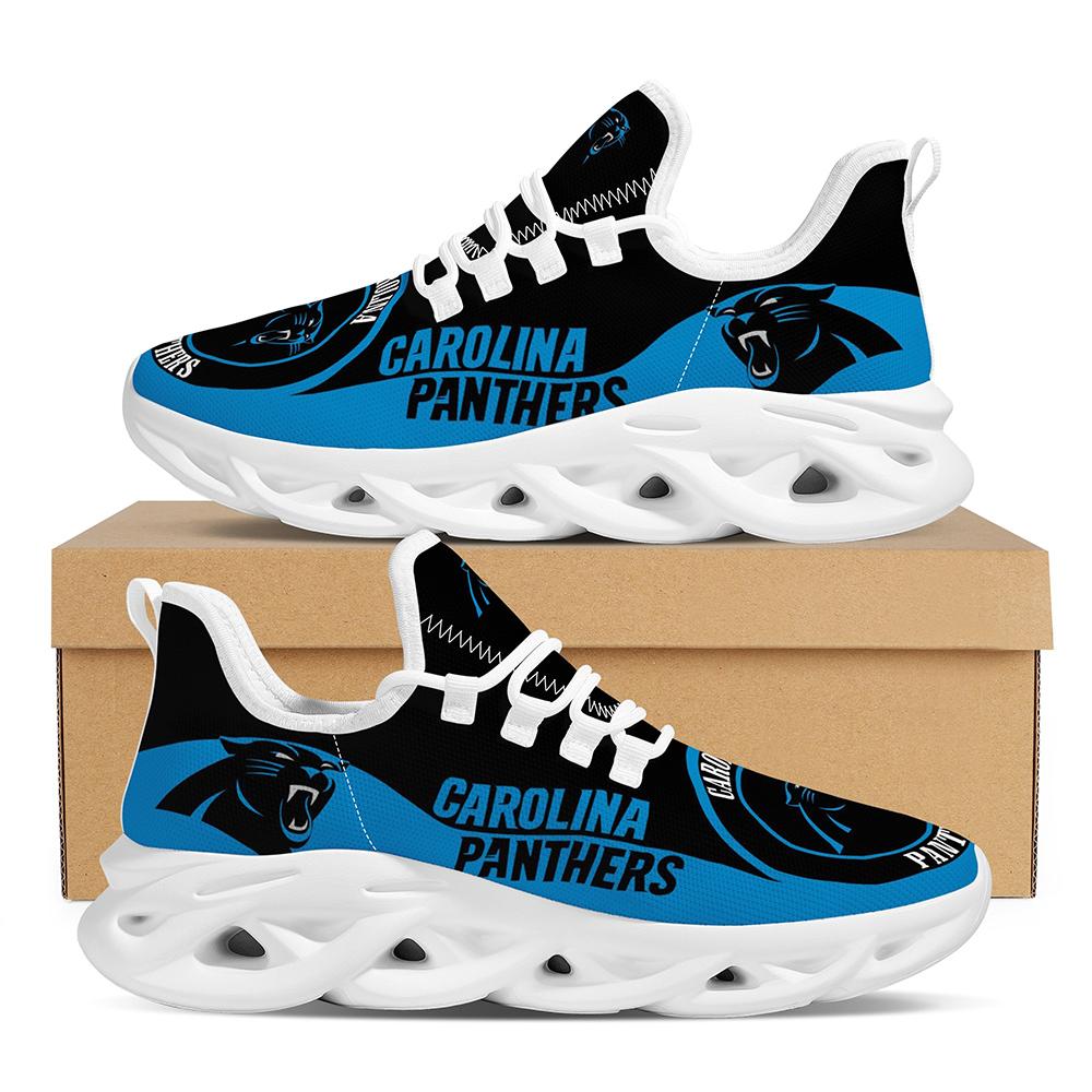 NFL Carolina Panthers Casual Jogging Running Flex Control Shoes For Men Women