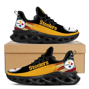 NFL Pittsburgh Steelers Casual Jogging Running Flex Control Shoes For Men Women