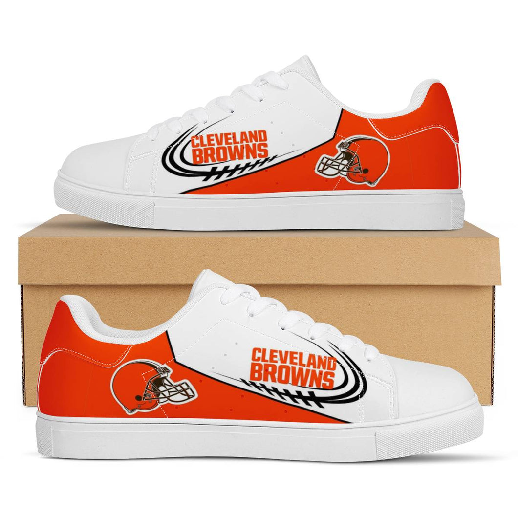NFL Cleveland Browns Stan Smith Low Top Fashion Skateboard Shoes