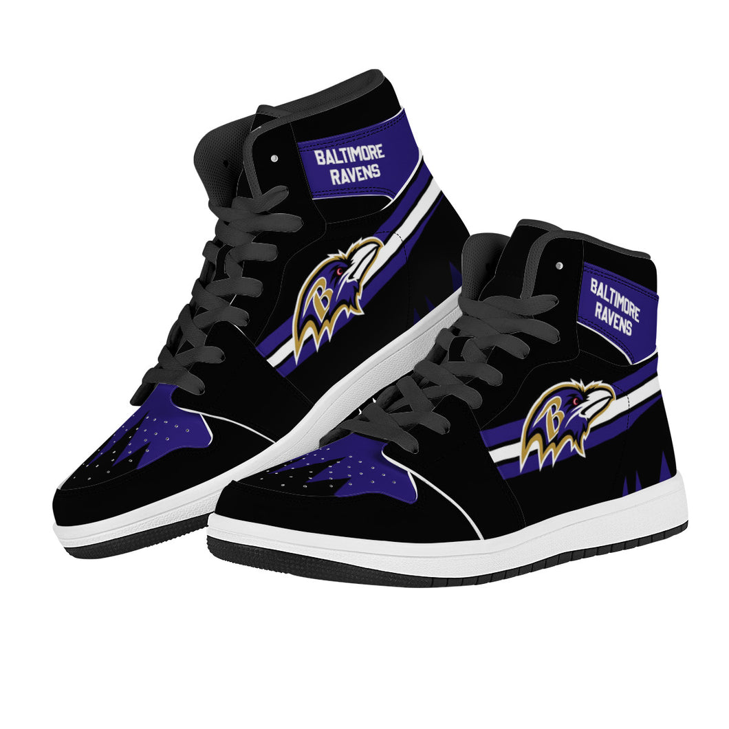 NFL Baltimore Ravens Air Force 1 High Top Fashion Sneakers Skateboard Shoes