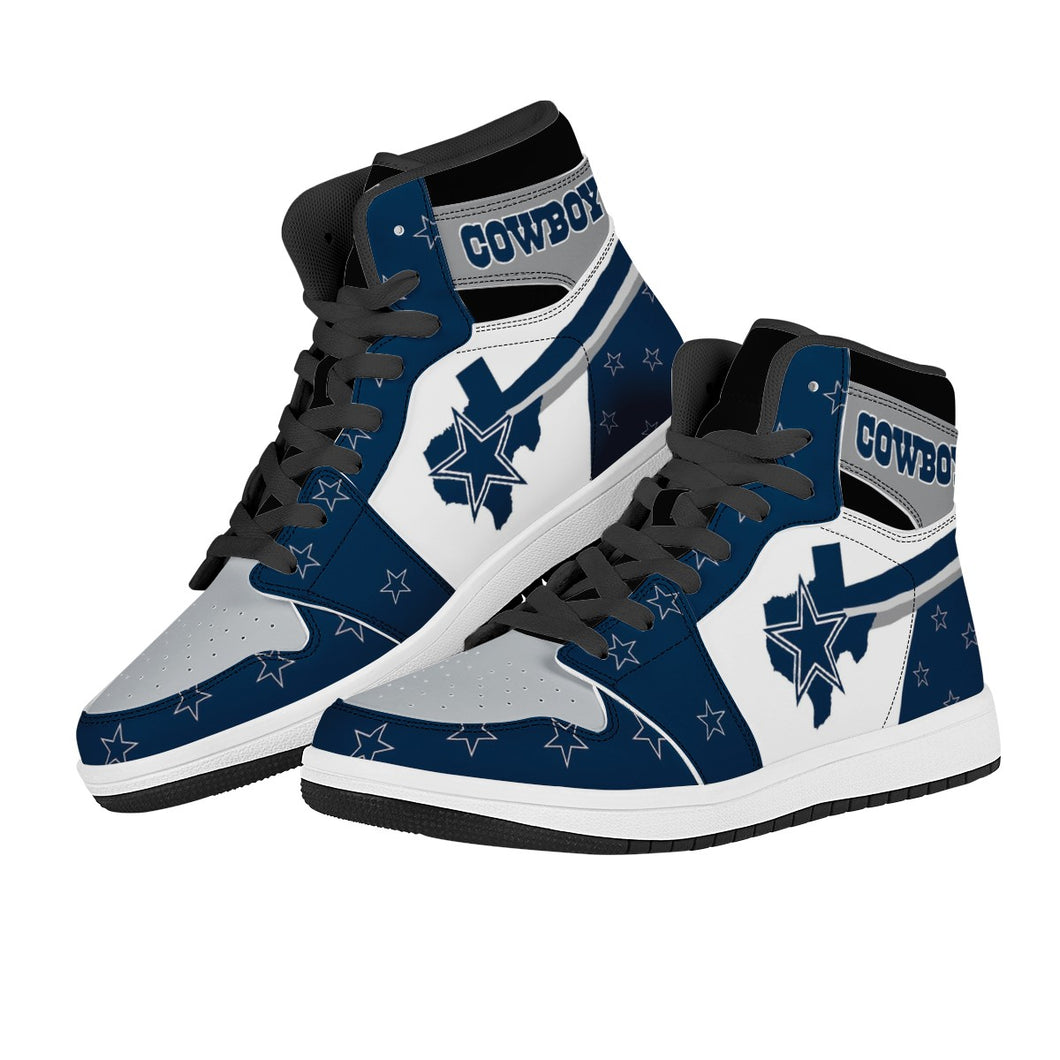 NFL Dallas Cowboys Air Force 1 High Top Fashion Sneakers Skateboard Shoes