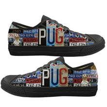 Load image into Gallery viewer, Youwuji Fashion Cute Cartoon Nurse Pug Dog Print Woman Low Top Canvas Shoes Spring/Autumn Lace Up Sneakers Casual Vulcanized Shoes

