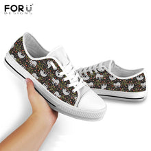 Load image into Gallery viewer, Youwuji Fashion Cute Caroon Animal Sloth Printed Vulcanized Shoes Spring/Autumn Casual Women Flats Sneakers Shoes Female Footwear
