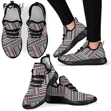 Load image into Gallery viewer, Youwuji Fashion Polynesian Traditional Tribal Floral Pattern Sneakers Women Vantage Print Female+Shoes Casual Spring Knit Mesh Shoe
