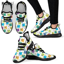 Load image into Gallery viewer, Youwuji Fashion Periodic Table of Elements Printing Women Girls Flats Sneakers Casual Spring/Autumn Female+Shoes Chemistry Footwear
