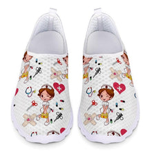 Load image into Gallery viewer, Youwuji Fashion 2020 New Cartoon Nurse Doctor Printing Ladies Slip On Shoes Casual Spring/Autumn Female+Shoe Nursing Flats Sneakers
