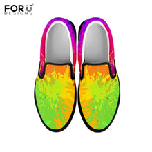 Load image into Gallery viewer, Youwuji Fashion Colorful Paint Splatter Pattern Casual Slip On Breathable Comfortable Flats Shoes Woman Spring/Autumn Flat Sneakers
