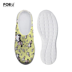 Youwuji Fashion Fashion Summer Women Casual Light Weight Sandals Cute Animal Puzzle Pattern Beach Water Shoes for Ladies Loafers