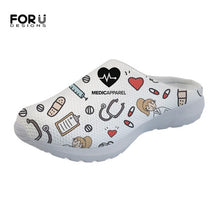 Load image into Gallery viewer, Youwuji Fashion Premium Sketch Medical Women&#39;s Summer Sandals Casual Home Slip-on Breathable Air Mesh Ladies Slippers Woman Sandals
