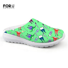 Load image into Gallery viewer, Youwuji Fashion Cartoon Dentist Pattern Summer Women Sandals Comfortable Mesh House Slippers for Ladies Slip-on Water Sandals Woman
