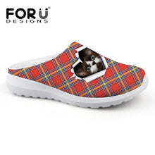 Load image into Gallery viewer, Youwuji Fashion Cute Animal Cat Printed Women Mesh Sandals Female Beach Slip-on Slippers Fashion Ladies Breathable Light Weight Shoes
