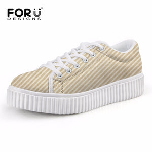 Youwuji Fashion Women Solid Casual Platform Shoes High Quality Female Lace-up Shoes for Ladies Flats Height Increasing Shoes Woman