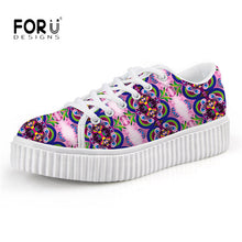 Load image into Gallery viewer, Youwuji Fashion Pretty Flower Printing Female Casual Height Increasing Shoes Vintage Women Platform Shoes Flats for Ladies Leisure
