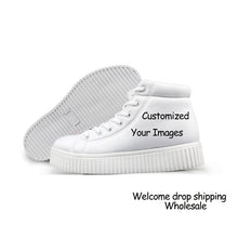 Load image into Gallery viewer, Youwuji Fashion Women High Top Platform Shoes 3D Waves Pattern Female Height Increasing Flats Casual Women&#39;s Sneaker Zapatos Mujer
