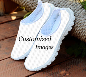 Youwuji Fashion White Cute Cartoon Nurse Bear Pattern Female Causal Flats Shoes Light Weight Women Summer Sneakers Breathable Mesh