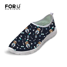 Load image into Gallery viewer, Youwuji Fashion White Cute Cartoon Nurse Bear Pattern Female Causal Flats Shoes Light Weight Women Summer Sneakers Breathable Mesh
