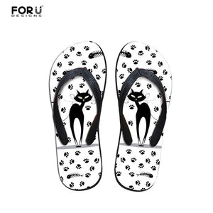 Yowuji Fashion Lovely Animal Cat Cartoon Women Flip Flops Fashion Lightweight Home Slippers Woman Casual Brand Female Summer Shoes