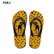 Load image into Gallery viewer, Yowuji Fashion Lovely Animal Cat Cartoon Women Flip Flops Fashion Lightweight Home Slippers Woman Casual Brand Female Summer Shoes
