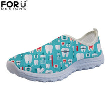 Load image into Gallery viewer, Youwuji Fashion Dentista Zapatos Mujer Women Cute Dentist Pattern Flats Mesh Shoes Woman Breathable Cartoon Female Summer Shoes 2018
