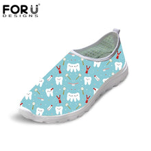 Load image into Gallery viewer, Youwuji Fashion Dentista Zapatos Mujer Women Cute Dentist Pattern Flats Mesh Shoes Woman Breathable Cartoon Female Summer Shoes 2018
