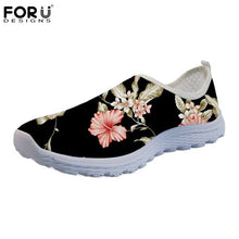 Load image into Gallery viewer, Youwuji Fashion Fashion Women Brand Flats Shoes Floral Style Women&#39;s Sneakers Flower Printed Casual Beach Slip-on Mesh Shoes Woman

